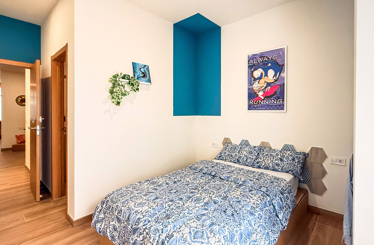 Dormitorio azul - Piso Duque